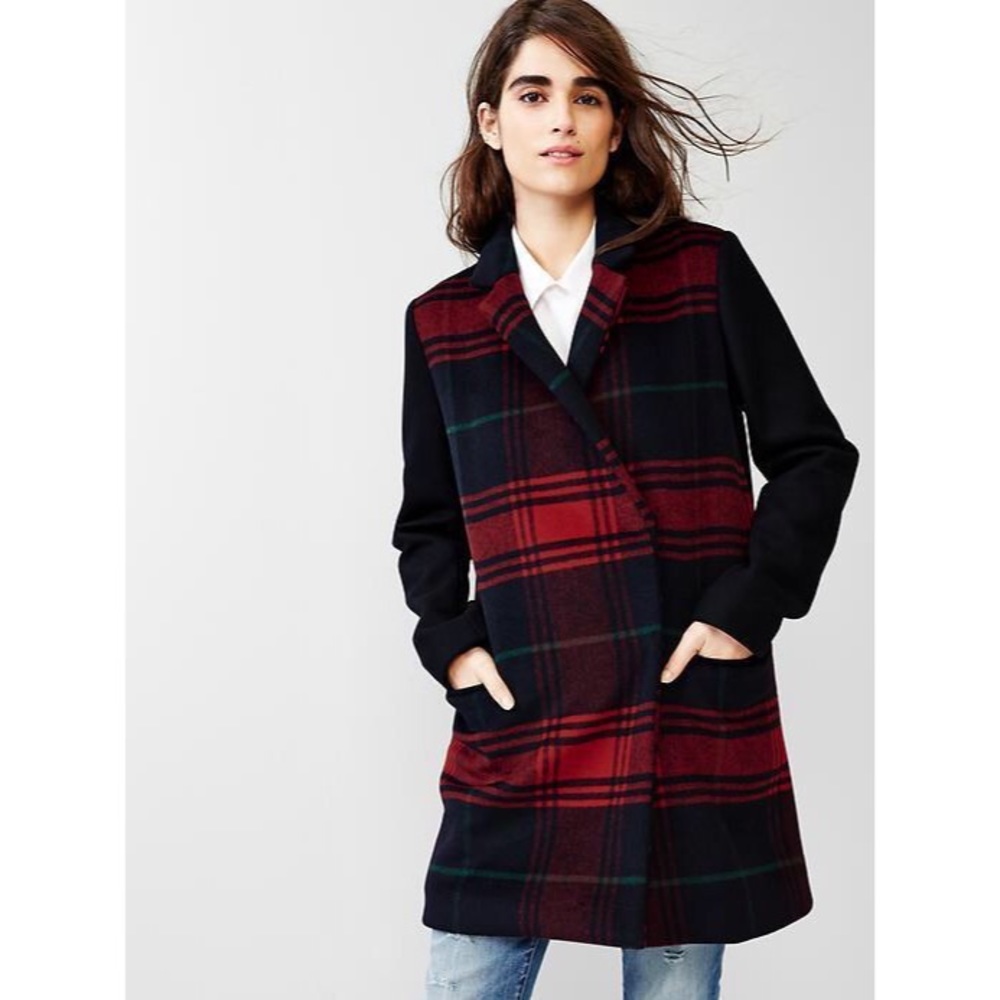 GAP Plaid Car Coat